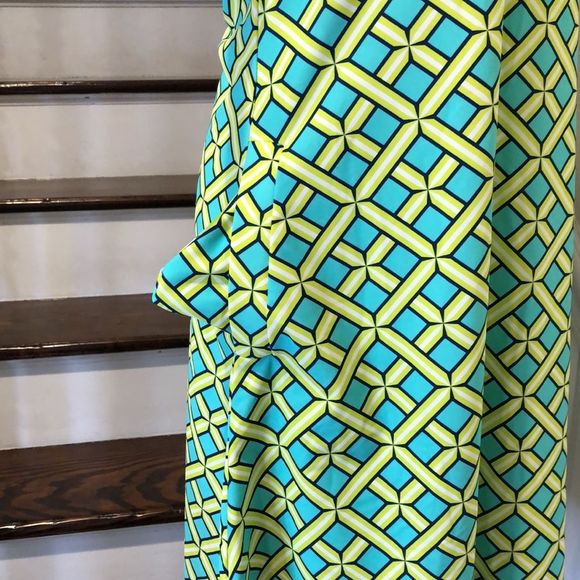 ALL FOR COLOR Citrus Grove Pattern Rich Half Sleeve Swing Dress UPF 50 Sz XS NWT - Picture 7 of 16